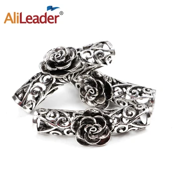 

Alloy Spacer Hair Braid Silver Dread Dreadlock Bead Cuff Hole Clip Micro Rings Tube For Hairbraid Hairstyling Tool