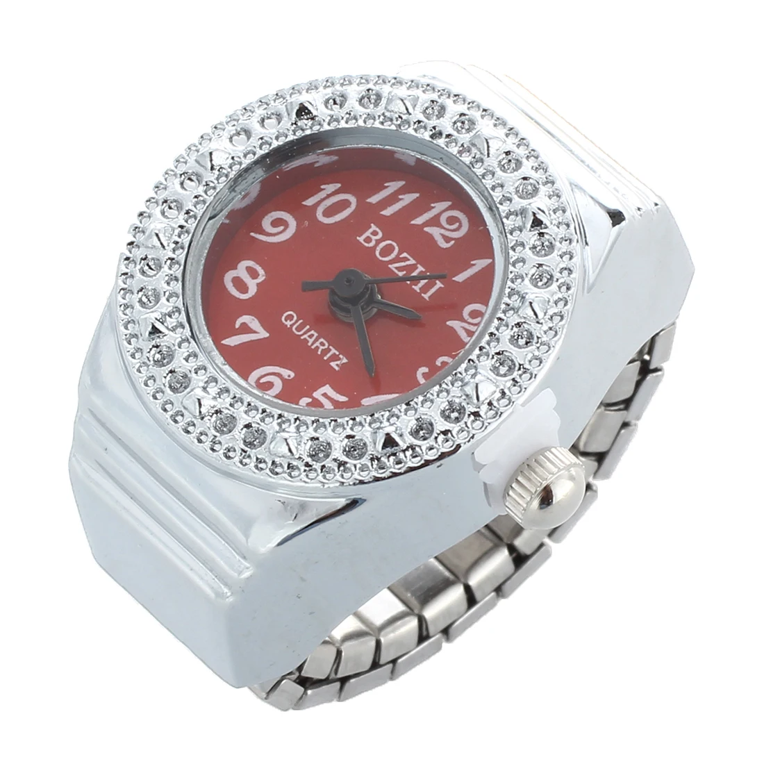 Quartz ring watch ring round, women's jewelry dial numbers Rouge Arabic