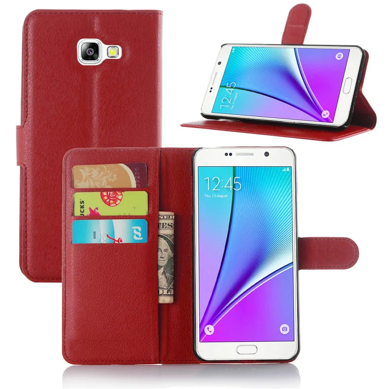 Кожаный чехол-книжка с бумажником для Samsung Galaxy A7 2016 Duos + A710 A7100 A710F кожаный