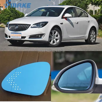 

smRKE For Buick Regal Car Rearview Mirror Wide Angle Hyperbola Blue Mirror Arrow LED Turning Signal Lights