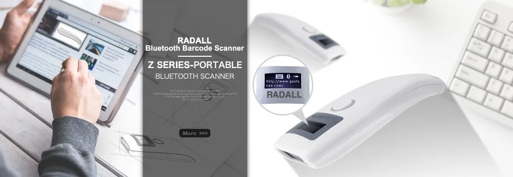 Portátil sem Fio Bluetooth do Varredor do Código de Barras de Rd-z1 1d para Todo o Código qr do Commons Suporte Móvel Andriod Windows Mac Ios 7 para todo o código qr do commons