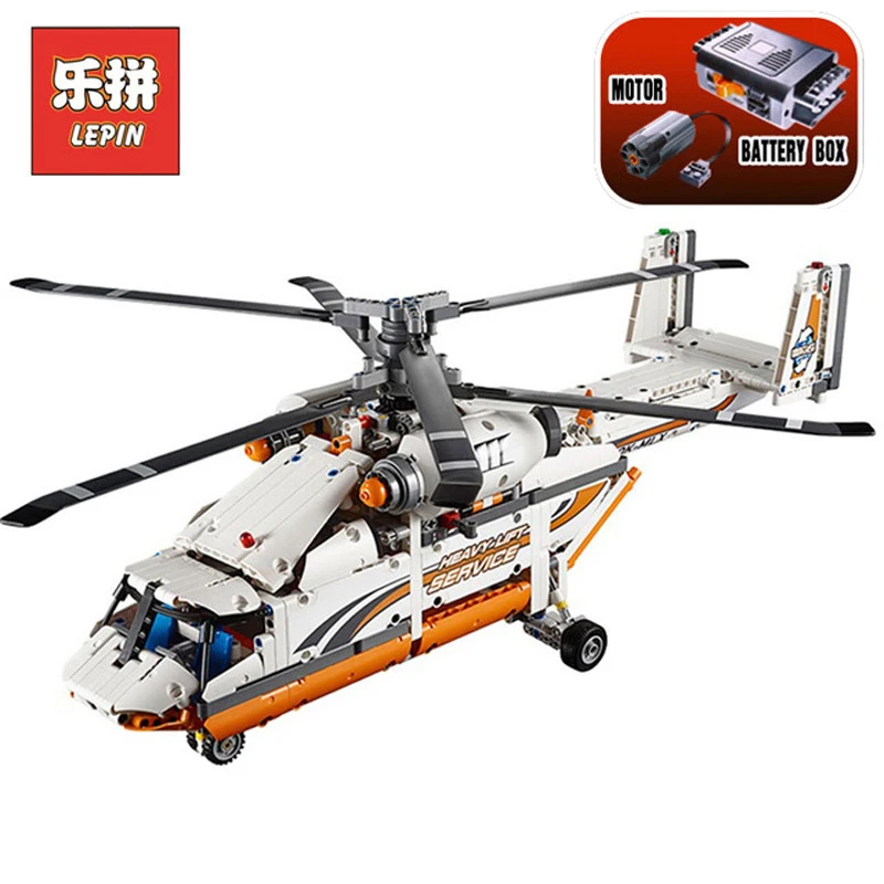 

In Stock Lepin Set 20002 1060Pcs Technic Figures Heavy Lift Helicopter Model Building Kits Blocks Bricks Educational Toys 42052
