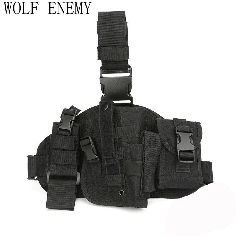 

Outdoor Hunting Waterproof Military Tactical Puttee Thigh Combined Leg Pistol Gun Holster Pouch Quick Release Buckle