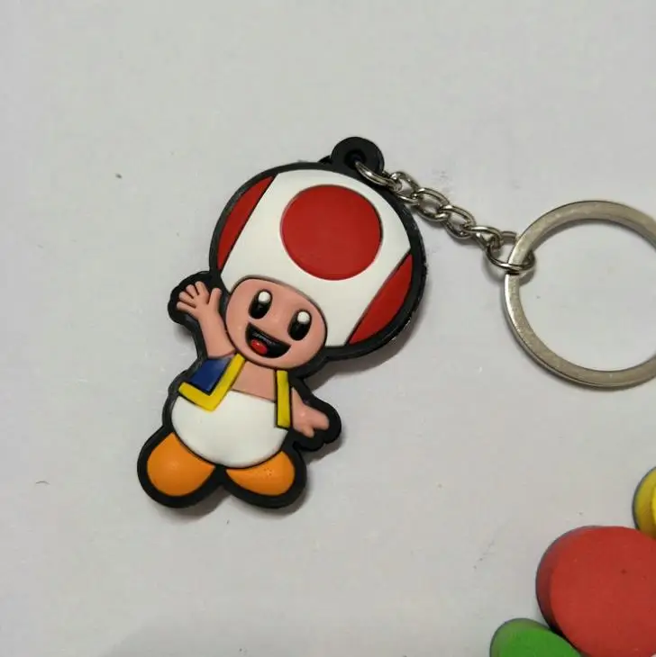 1 Pcs Cartoon Anime Super Mario Bros Mushroom PVC Keychain Pendant Keyring Key Chains Toys Figures Kids Gifts 1 Pcs Cartoon Anime Super Mario Bros Mushroom PVC Keychain Pendant Keyring Key Chains Toys Figures Kids Gifts