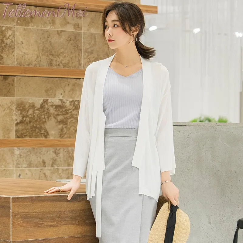 Knitted Cardigan Loose Long Sleeve Kimono Jacket 2019 New Women Sweater Female Cardigans Coats Outerwear Air Conditioning Shirts Knitted Cardigan Loose Long Sleeve Kimono Jacket 2019 New Women Sweater Female Cardigans Coats Outerwear Air Conditioning Shirts