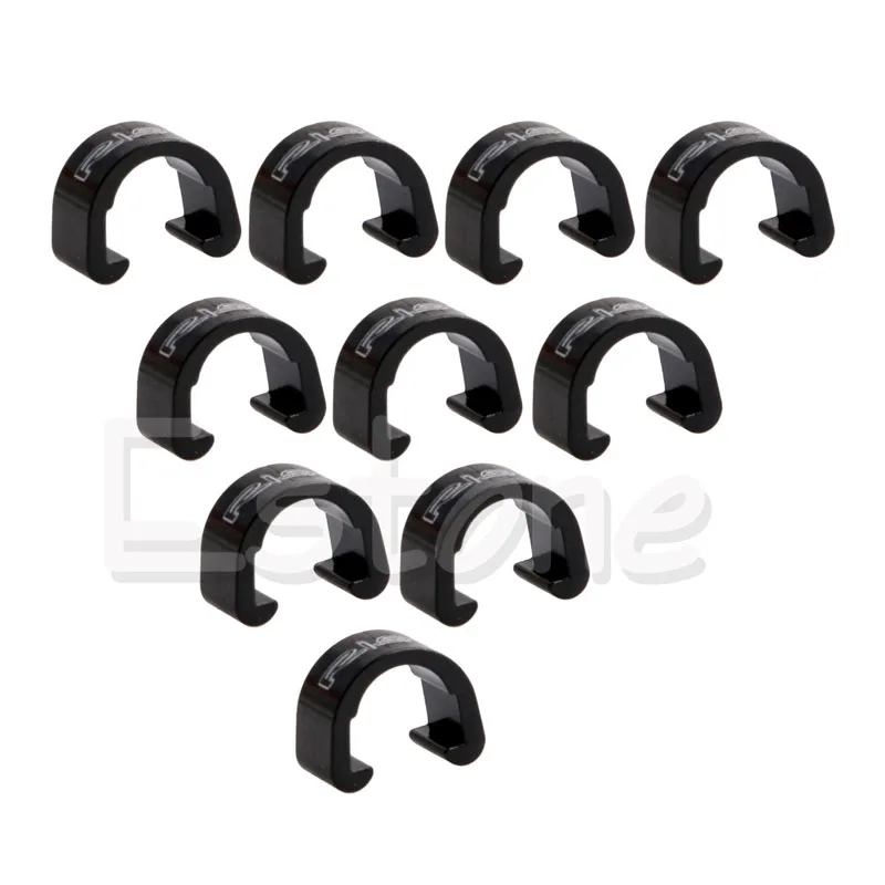 10pcs Bike Bicycle Cycle MTB C Clips Buckle Hose Brake Gear Cable
