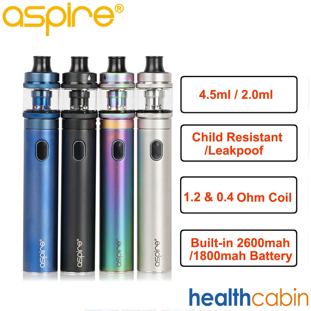 Aspire Tigon Kit 2600 мАч встроенный аккумулятор 3 5 мл Tank 0.4ohm Replecament Coil испаритель