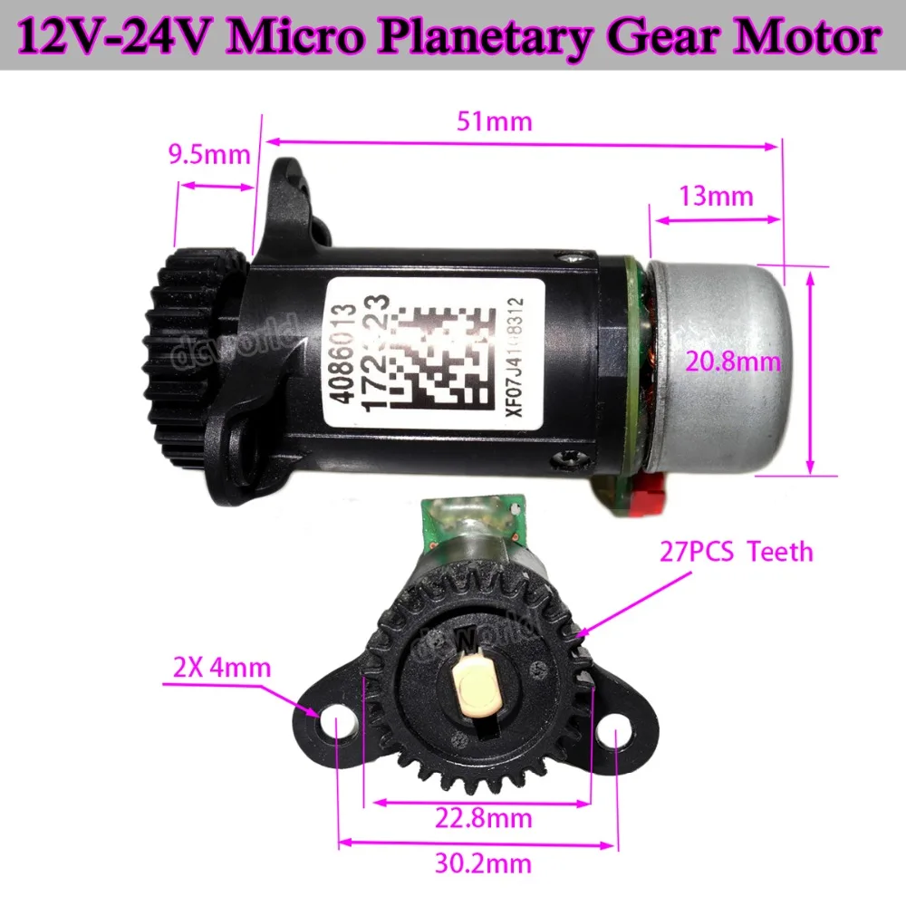 

12V-24V Micro DC Brushless Planetary Gearbox DC Gear Motor External Rotor Brushless Motor Mini Generator With Hall Sensor