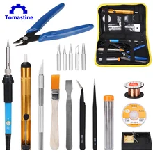 Набор паяльника Handskit 220 в 60 Вт медный провод наконечники паяльник-пинцет отпайка насос сварочная сумка для хранения инструментов