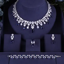 Jankelly Лидер продаж Африканский 4 шт. наборы свадебных ювелирных изделий Новая Мода Дубай цепочки и ожерелья для женщин Свадебная вечерин