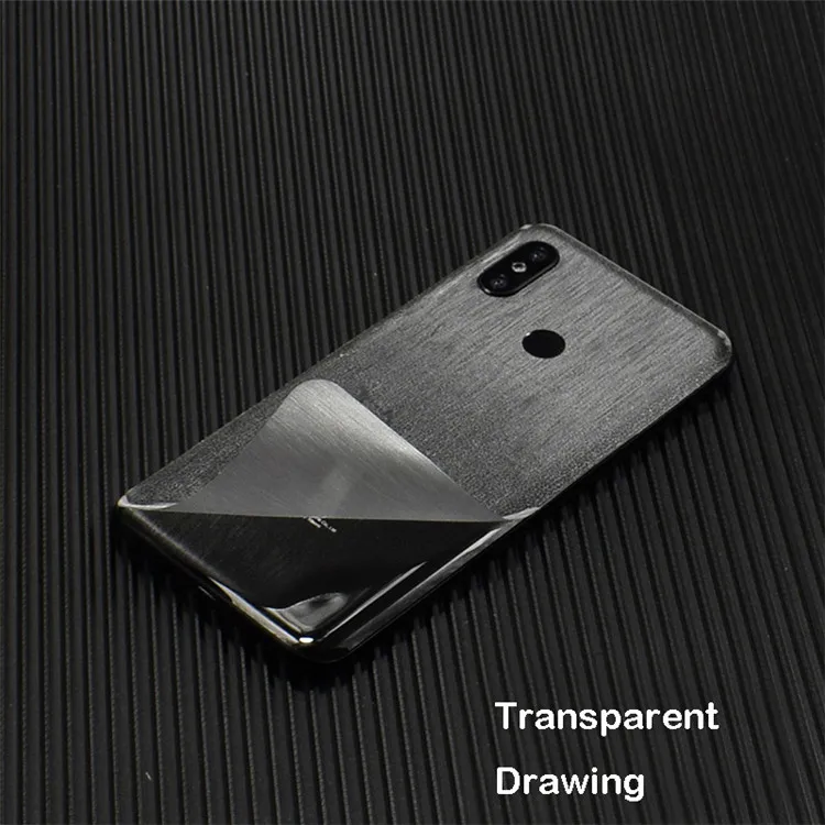 3D углеродное волокно кожи пленка обёрточная Бумага Телефон задняя паста наклейка для XIAOMI Mi9/Mi8 SE/Mix 2 S/MIX3/Redmi 7/K20 Pro/Note 5 Pro - Цвет: Clear Drawing