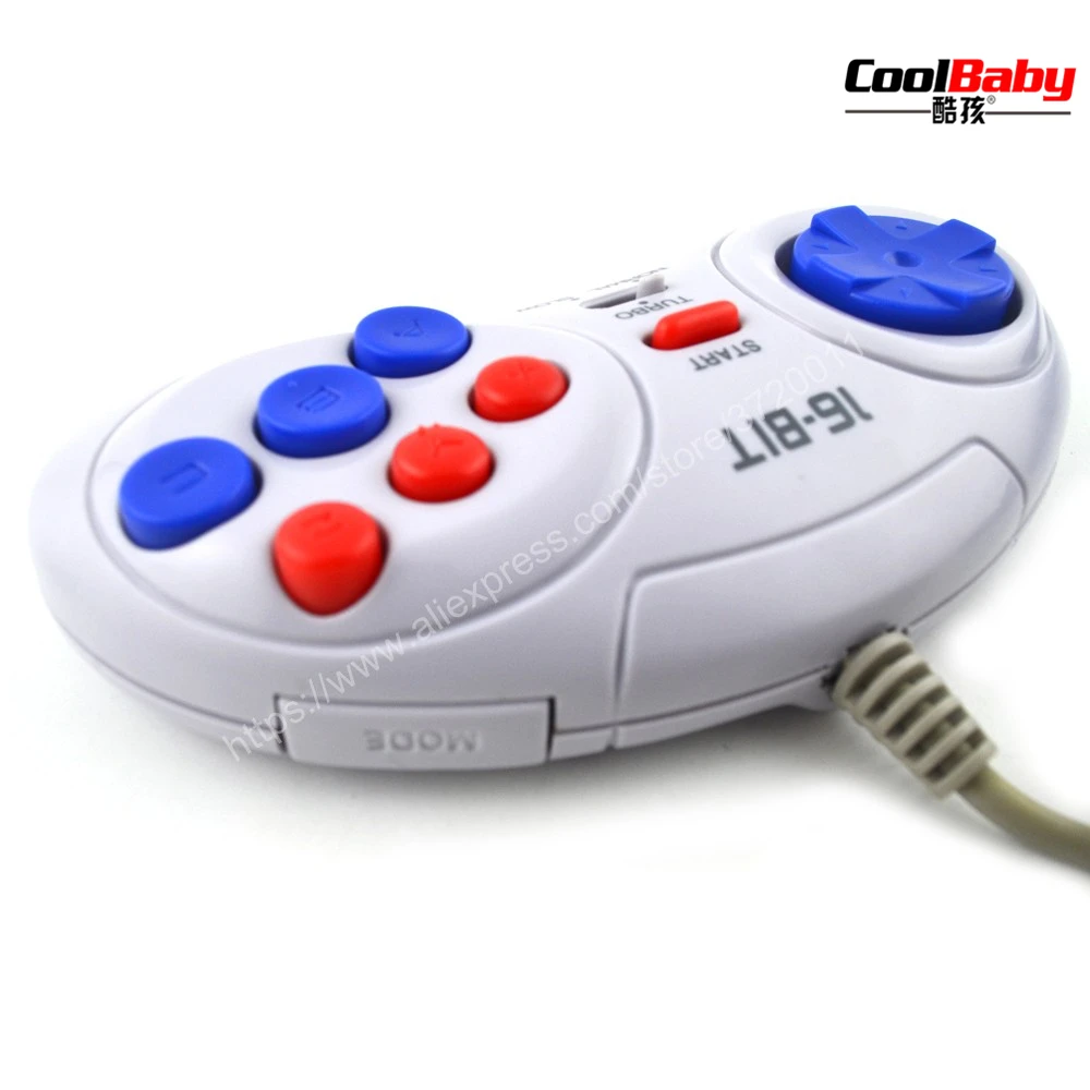 Классический проводной игровой контроллер для SEGA Genesis 16 бит 6 кнопок геймпад Mega