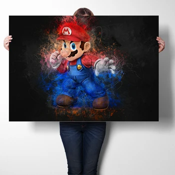 

Super Mario Game Poster Wall Art Sticker Art Prints Canvas Cloth Poster And Print Wall Art Picture Painting Home Decor