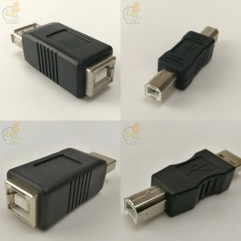 USB2.0 type B to type A female to male to male usb 2.0 typeA to typeB