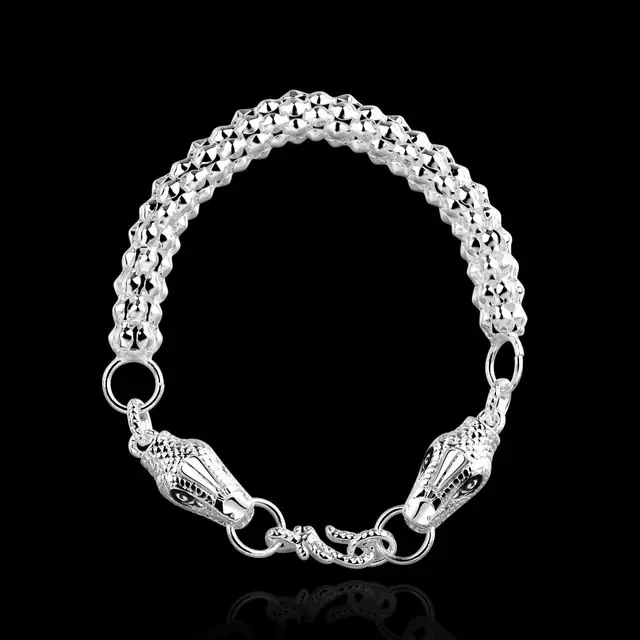 Silver Plated Double Headed Snake Bracelets New Listings High Silver Plated Double Headed Snake Bracelets New Listings High Quality Fashion Jewelry Christmas Gifts
