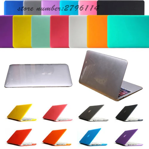 

Laptop Clear Crystal Hard Cover Rubberized Cover Hard Shell Case For Macbook Pro Air Retina 11 12 13 15 11.6 13.3 Air 15.4 Pro