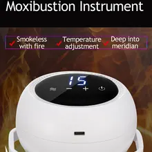 Интеллектуальный прибор для мокса-терапии, электронный, без дыма, для домашнего здоровья, теплый дворец, фумигация, прижигание, физиотерапия, инструмент