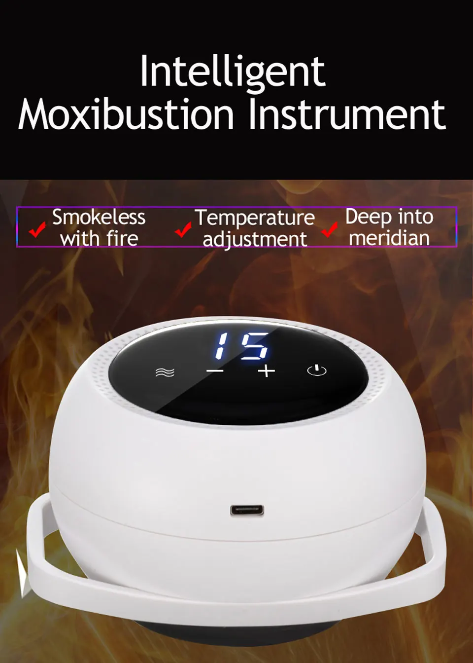 

Intelligent Moxibustion Instrument Electronic Smoke-free Home Health Warm Palace Fumigation Moxibustion Physiotherapy Instrument