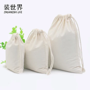 

24*41cm Cotton Pouch Storage Bag Logo Printed Drawstring Bags Candies Food Cookie Packaging Christmas Pouch bolsas de tela