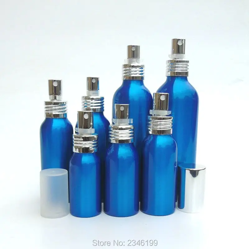30 мл 50 шт./лот высокое качество полированная Алюминий бутылки, пустой синий Алюминий спрей контейнер, макияж/Косметическая многоразового