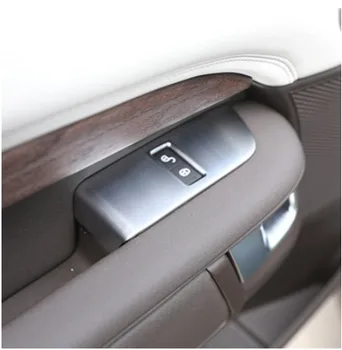 

4pcs ABS Matt Silver Interior Child lock Frame Trim For Land Rover Discovery 5 2017 2018 L462 LR5 Car Accessories