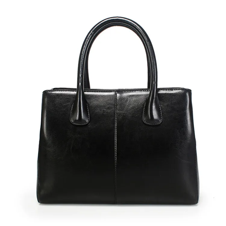 Burminsa шикарные женские сумки из натуральной кожи, большая вместительность, женские сумки через плечо, женские ручные сумки, черные, красные, бежевые - Цвет: Black