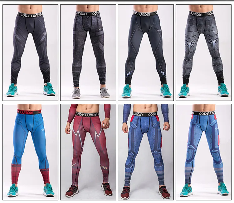 

Indoor and outdoor hero male pro sports tights backing training high stretch pants running track and field fitness compression
