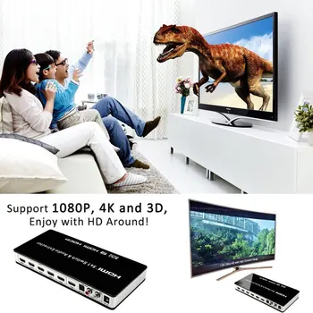 

PUZHIJIE HDMI Switch supports 5x1 4x1 HDMI ports and IR remote control HDMI switcher Box for HDTV