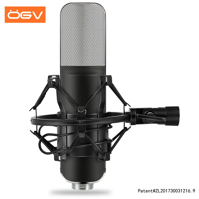 

OGV Q8 USB Studio Condenser Microphone with Real-time monitoring large diaphragm condenser microphone for Karaoke Recording