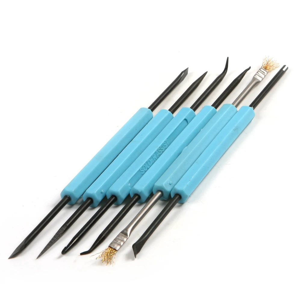 

6pcs Soldering Desoldering Iron Station Accessory Kit Aid Assist Set Rework Tool