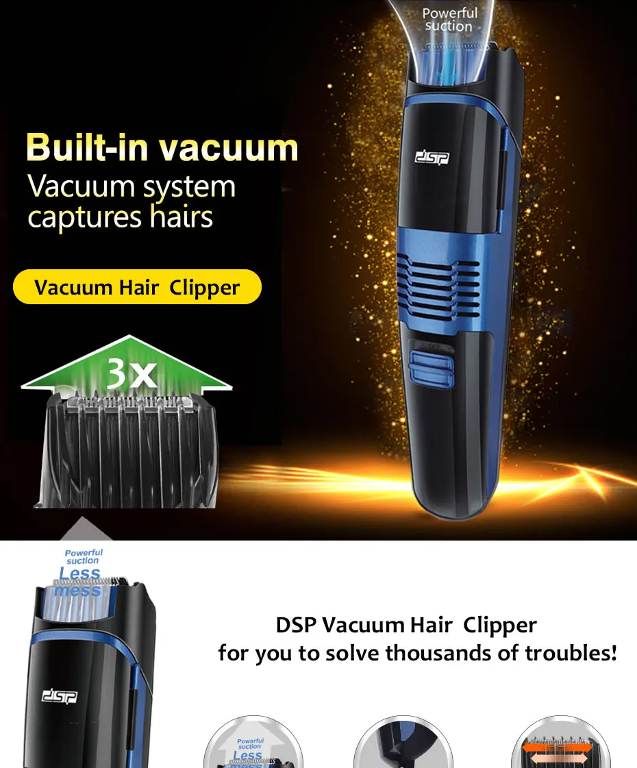 hair clippers with built in vacuum