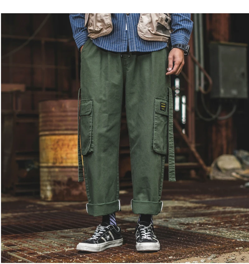 Korean Streetwear Harajuku Pants Men Fashion Street Style Cargo Pants  (55)