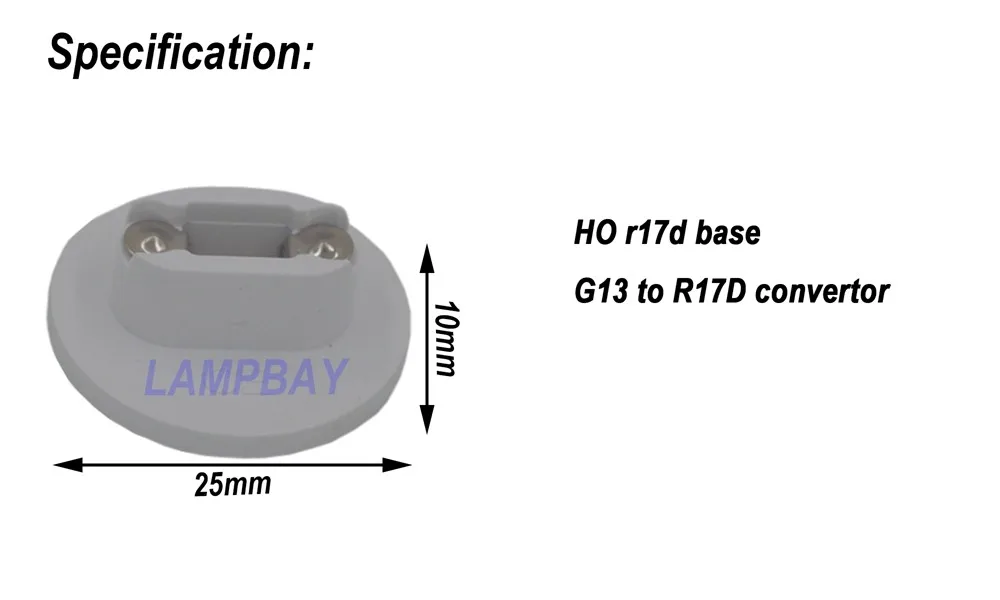 Bi-pin para R17D 10-400 pcs G13 (HO)