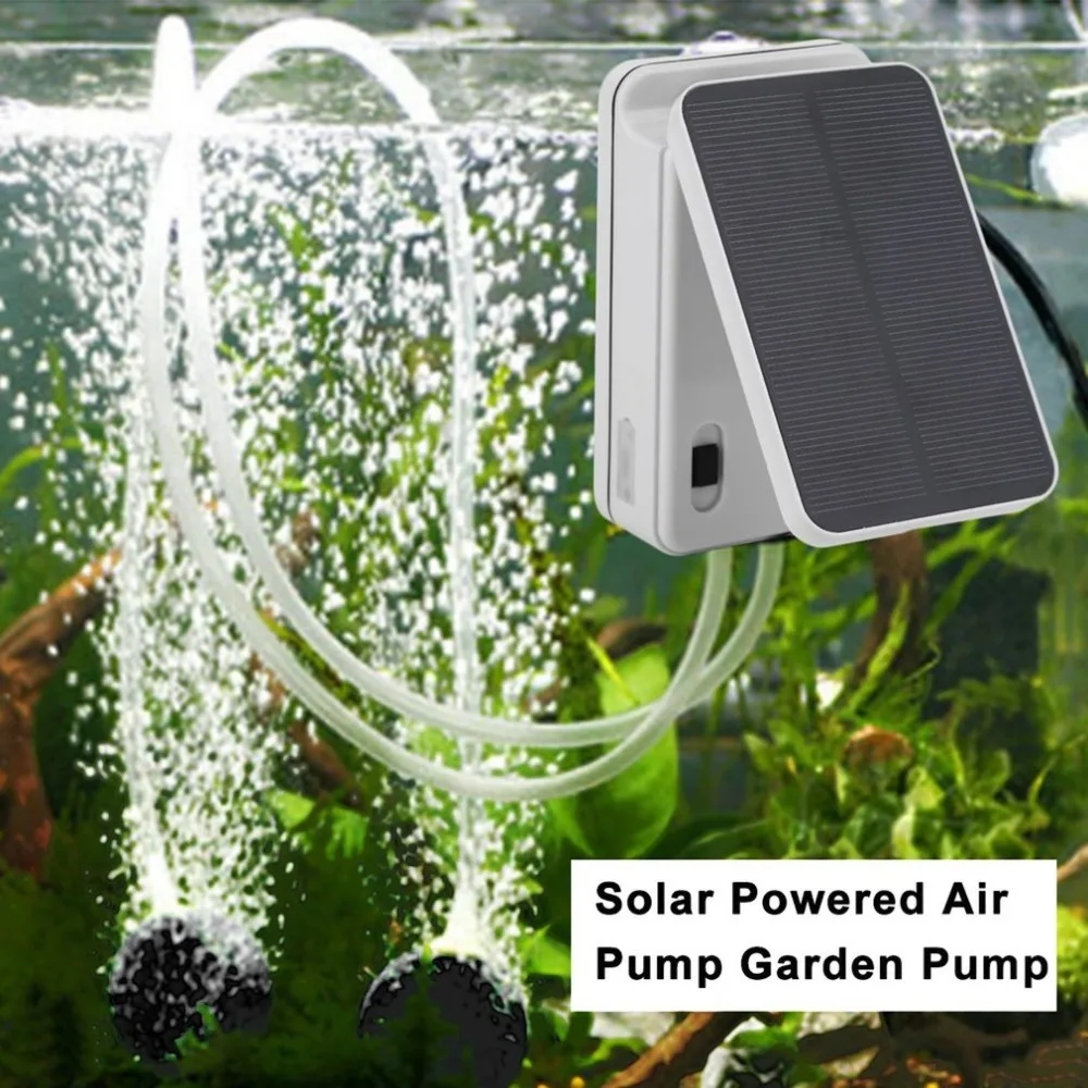 Solar Powered/Battery Oxygenator Water Oxygen Air Pump Pond Aerator