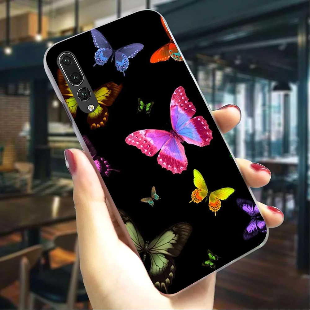 

Plastic Phone Case for Huawei P Smart 2018 Butterfly Cover for Mate 10 Covers Pro P8 P10 P P9 Lite Mini P Smart