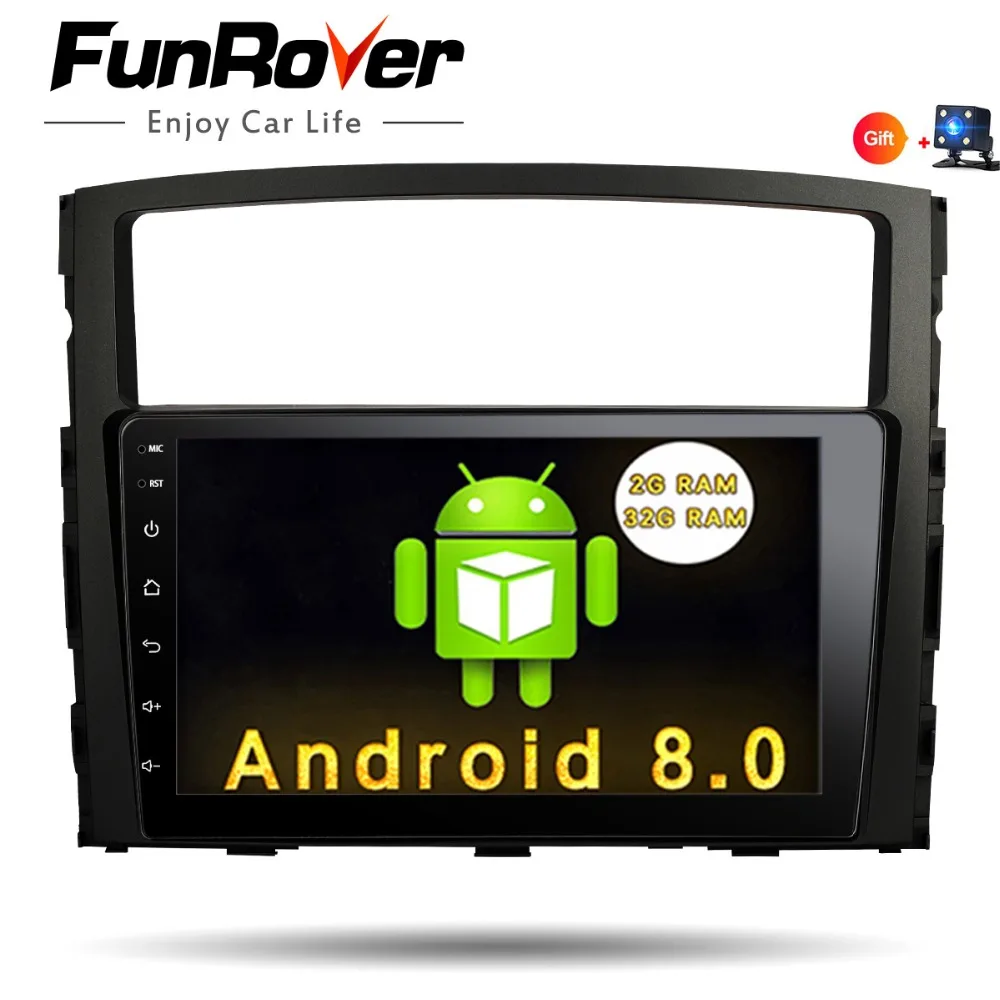 

Funrover 9 inch Android 8.0 car dvd player GPS navigation multimedia for Mitsubishi Pajero V97 2006 -2013 headunit radio stereos