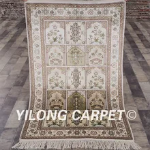 Yilong 2.5 'x" Персидский четыре сезона Vantage изысканный сад турецкий Цветочный Шелковый ковер(yhw211b2.5x4