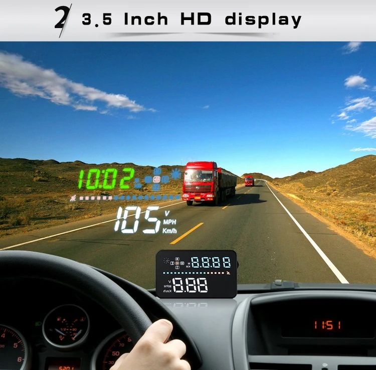 Автомобильный gps Спидометр HUD Дисплей дисплей цифровой дисплей бортовой компьютер лобовое стекло проектор превышение скорости