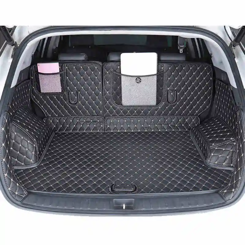 

Lsrtw2017 Fiber Leather Car Trunk Mat Foot Mat for Hyundai Tucson 2015 2016 2017 2018 2019 2020