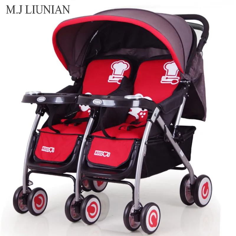 

Portable Baby Twins Mutiple Stroller 2 in 1 Combo Infant Trolley Safety Foldable Newborns Cradle Multifunction Sit Lie strollers