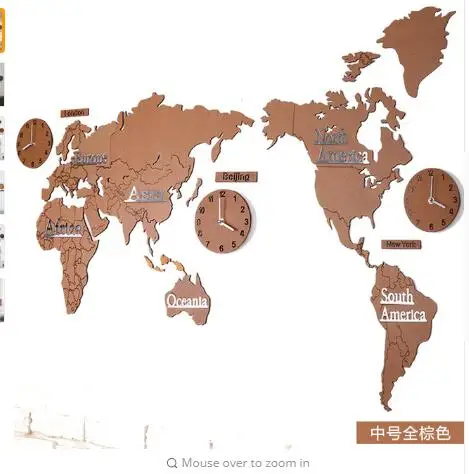 Деревянная Карта мира, домашний декор, настенные часы для гостиной, креативная 3D Карта мира, декоративный дизайн, большие будильники, настенные наклейки