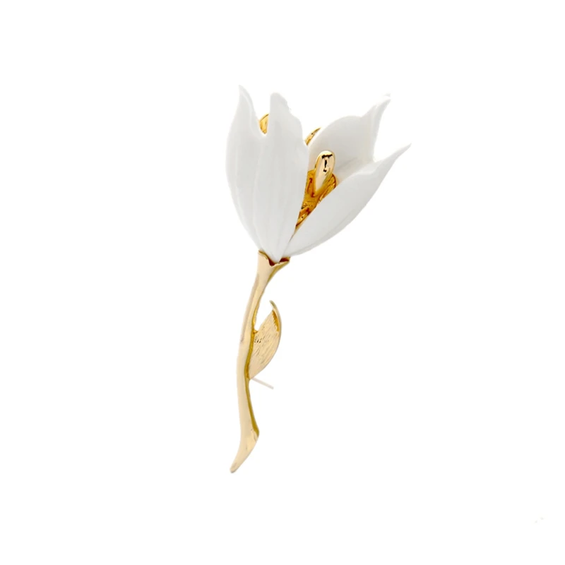 

Classic fashion accessories ms wen wan elegant tulip delicate magnolia flower brooch