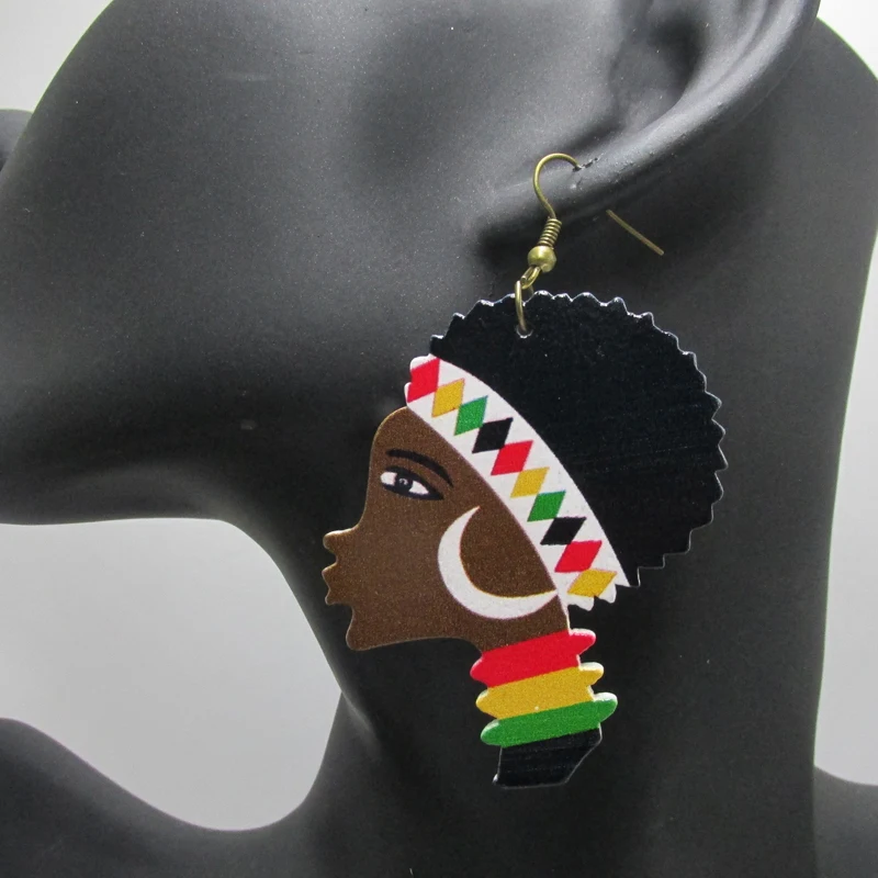 Бесплатная доставка! Африканские деревянные серьги для девочек|earrings free shipping|wooden