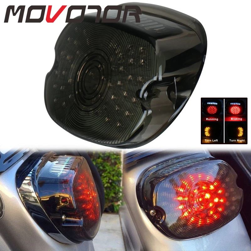 LED Smoke Brake Taillight Rear Smoked For Harley Road Glide Road King Sportster