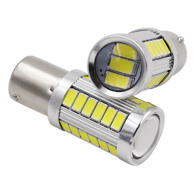 

2pcs 1157 5630 33 SMD LED Car Auto Brake Stop Reverse Backup Turn Signal Light Bulb White