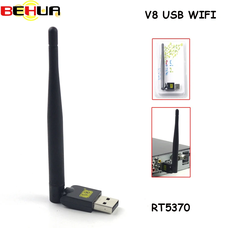 

RT5370 Mini USB WiFi Wireless Antenna LAN Adapter for Openbox V7 HD V8 Super V8 Golden For TV Receiver Stable Signal [Genuine]