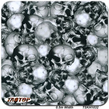

iTAATOP Hydrographic Film Water Transfer Film Free 0.5m Width TSN1032 Skull Water printing Tranfering Film