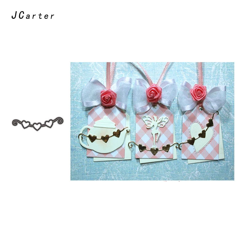 

JC Metal Cutting Dies Scrapbooking Stencil Three Heart String Craft Cut Die Handmade Album Paper Card Maker Decor Embossing 2019