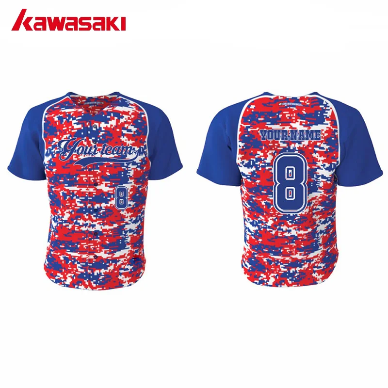 Kawasaki Camo Youth Baseball Jersey Top Mens Custom
