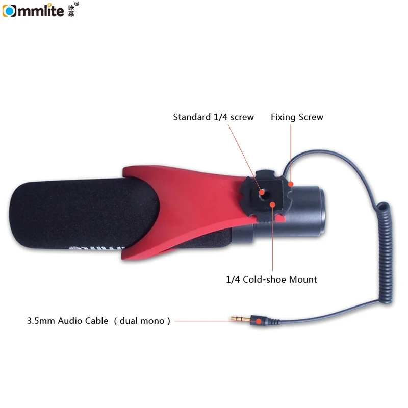 

Commlite CoMica Electric Super-Cardioid Directional Condenser Video Microphone for Video and Interview with Camera, Camcorder